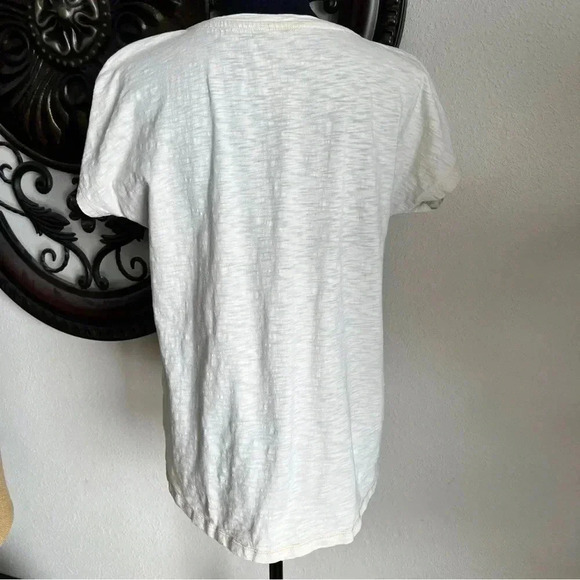 Soft Surroundings Women’s Gold Elephant Burnout V-Neck Tee Small Cap Sleeves S - Picture 9 of 15